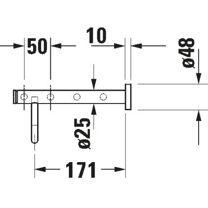 Duravit 99251000 - Wandhandtuchhalter D-CODE 65 cm, Chrom glänzend