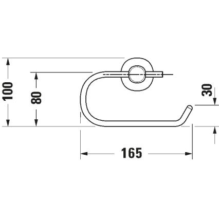 Duravit 99261000 - Toilettenpapierhalter D-CODE, glänzend verchromt