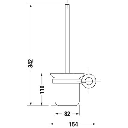 Duravit 99274600 - Wand-WC-Bürste D-CODE matt schwarz