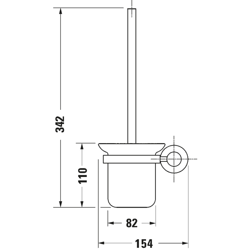 Duravit 99274600 - Wand-WC-Bürste D-CODE matt schwarz