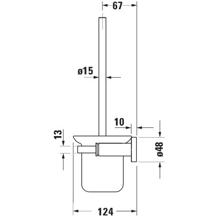Duravit 99274600 - Wand-WC-Bürste D-CODE matt schwarz