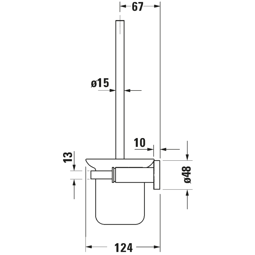 Duravit 99274600 - Wand-WC-Bürste D-CODE matt schwarz