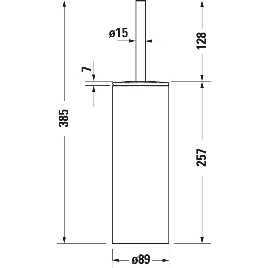 Duravit 99284600 - Freistehende WC-Bürste D-CODE matt schwarz