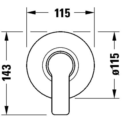 Duravit DC4210007010 - Duscharmatur für Unterputzmontage D-CODE, Hochglanz-Chrom
