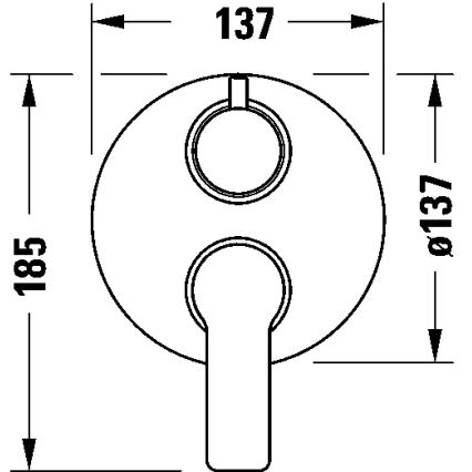 Duravit DC5210008046 - Unterputz-Duscharmatur D-CODE, matt schwarz