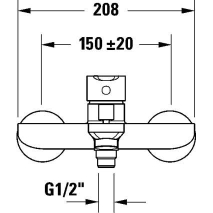 Duravit DC5230001046 - Badewannenarmatur D-CODE matt schwarz