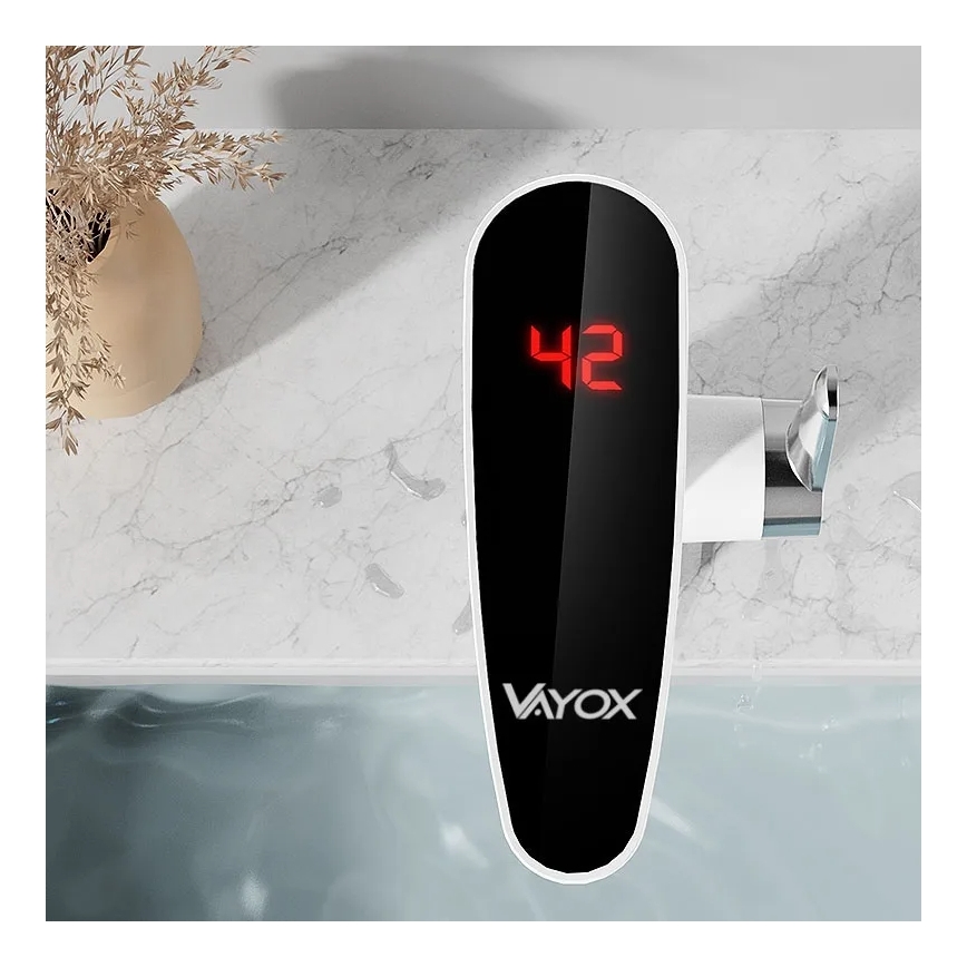 Durchlauferhitzer mit LED-Display 3000W/230V IPX4 Weiß