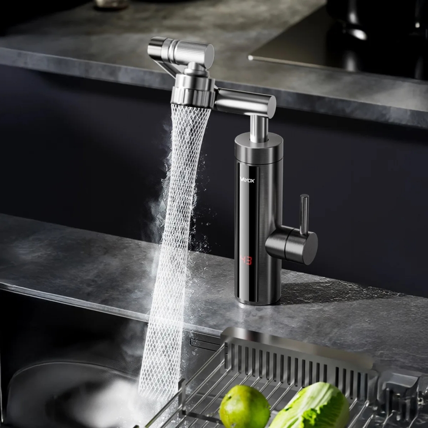 Durchlauferhitzer mit LED-Anzeige 3000W/230V IPX4 anthrazit
