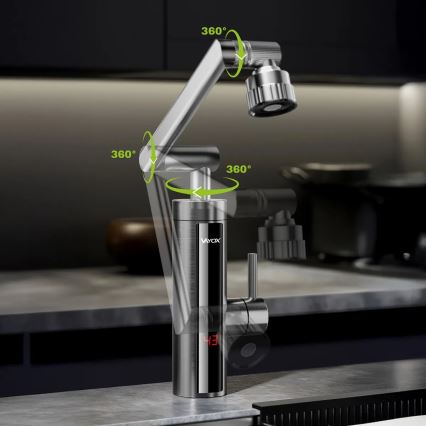 Durchlauferhitzer mit LED-Anzeige 3000W/230V IPX4 anthrazit