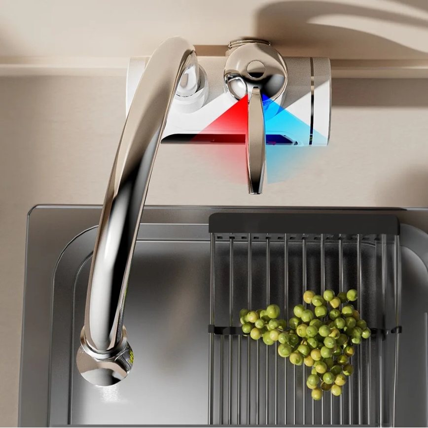 Durchlauferhitzer mit LED-Anzeige 3000W/230V IPX4 weiß