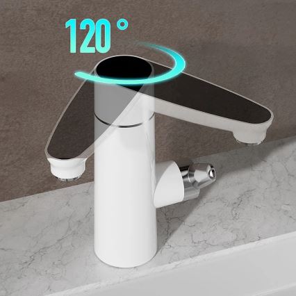 Durchlauferhitzer mit LED-Anzeige 3000W/230V IPX4 weiß