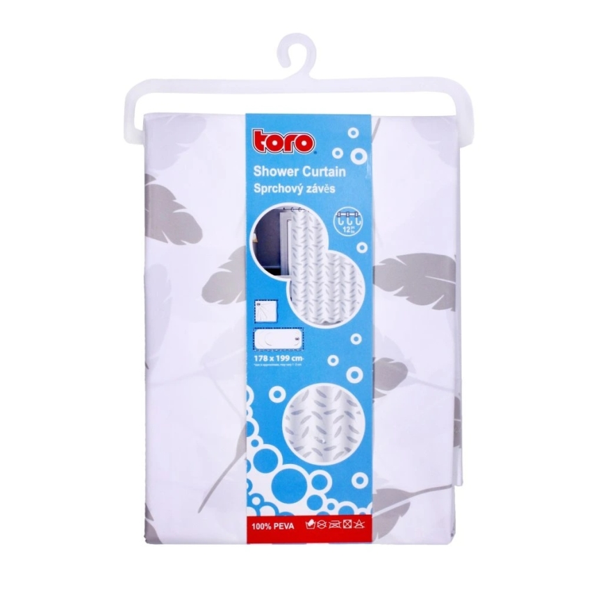 Duschvorhang TORO PREMIUM 178x199 cm Blätter