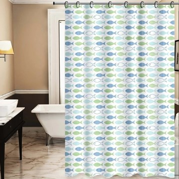 Duschvorhang TORO PREMIUM 178x199 cm blau/grün