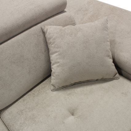 Eck-Schlafsofa CASTELO mit Stauraum, L-Form, rechts, grau