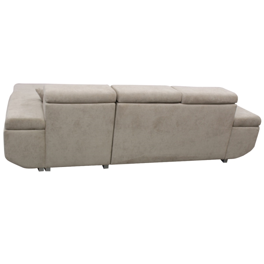 Eck-Schlafsofa CASTELO mit Stauraum, L-Form, rechts, grau