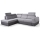 Eck-Schlafsofa in L-Form mit Stauraum MATRIX, grau, links
