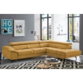 Eck-Schlafsofa mit Stauraum in L-Form BRESCIA, rechts, gelb