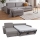 Eck-Schlafsofa zum Ausklappen für den täglichen Gebrauch mit Stauraum, L-Form LEKA links, grau