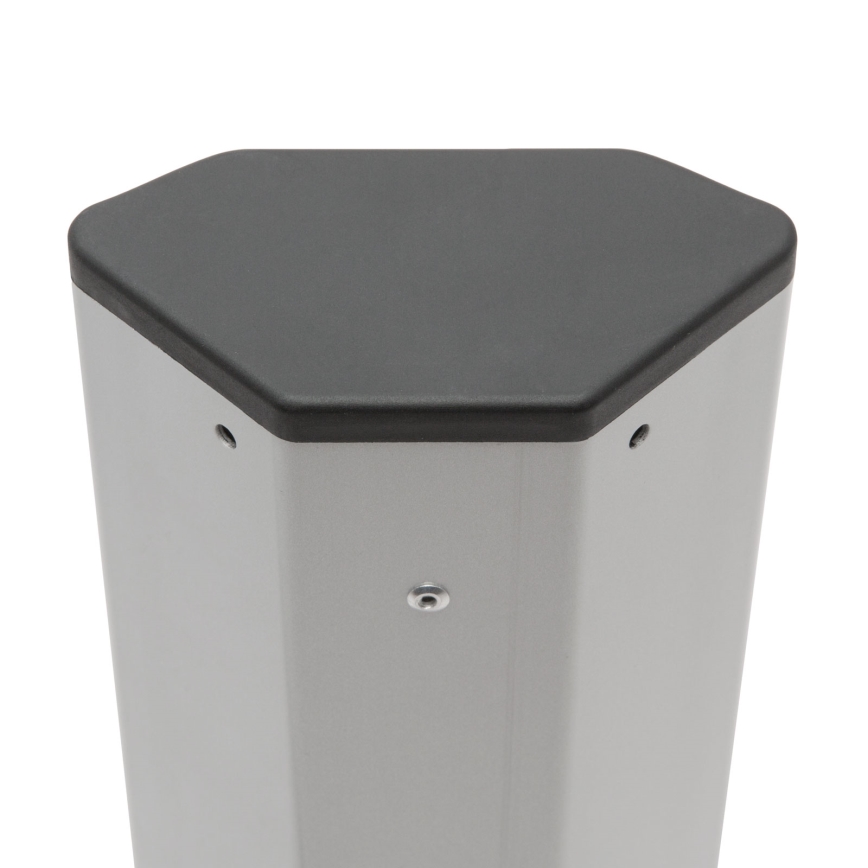 Eck-Steckdosensäule 3×230 V + 2× USB-A, schwarz/silber