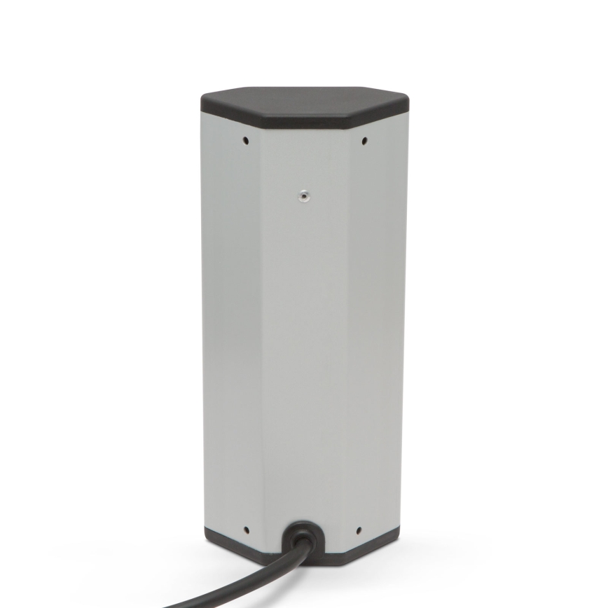 Eck-Steckdosensäule 3×230 V schwarz/silber