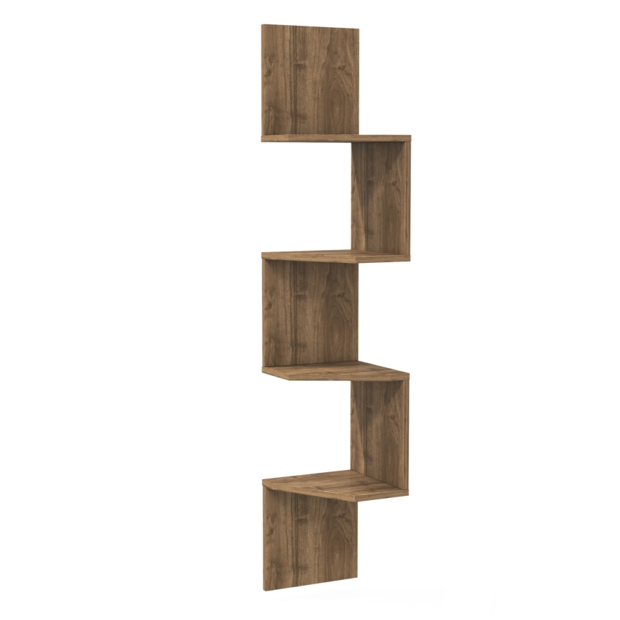 Eck-Wandregal DESALDO 155,2x29,6 cm braun