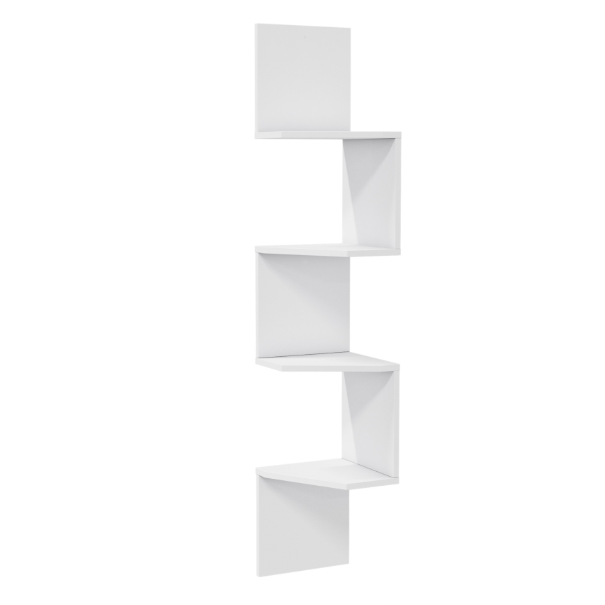 Eck-Wandregal DESALDO 155,2x29,6 cm weiß