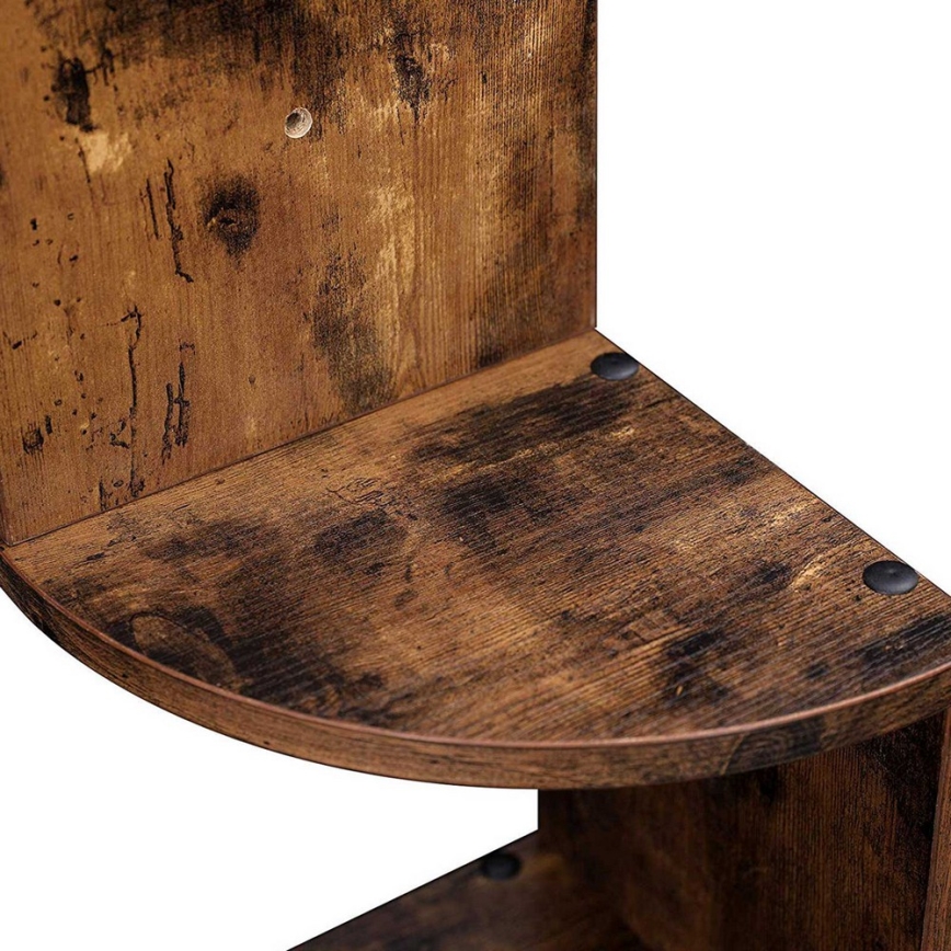 Eck-Wandregal SNAKE, braun