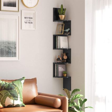 Eck-Wandregal SNAKE, schwarz