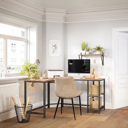 Eckschreibtisch SOLEA Braun/Schwarz