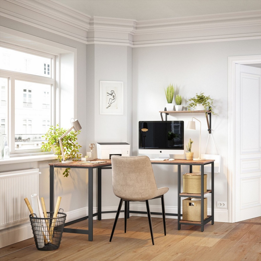 Eckschreibtisch SOLEA Braun/Schwarz