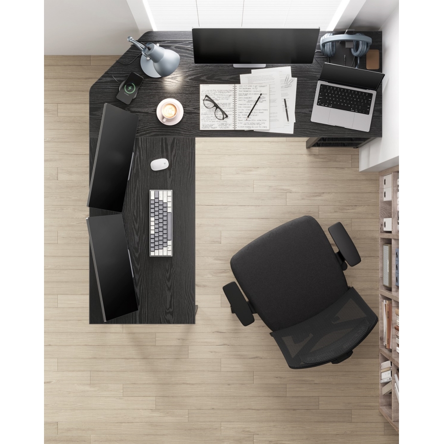 Eckschreibtisch SOLEA schwarz