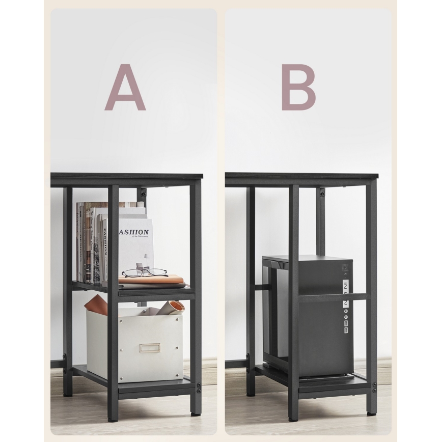 Eckschreibtisch SOLEA schwarz