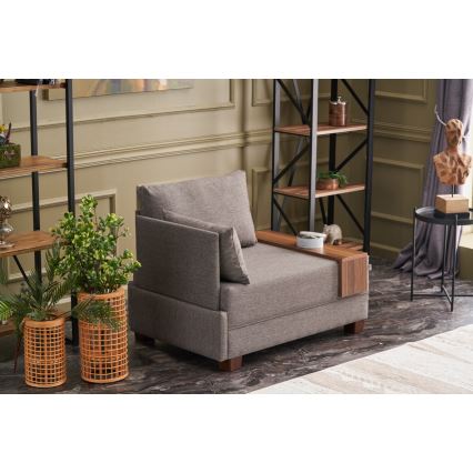 Ecksessel TULA, braun, links