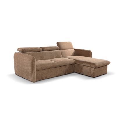 Eck-Schlafsofa in L-Form mit Stauraum BEJA, beige, rechts