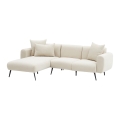 Ecksofa in L-Form PISA, creme, links