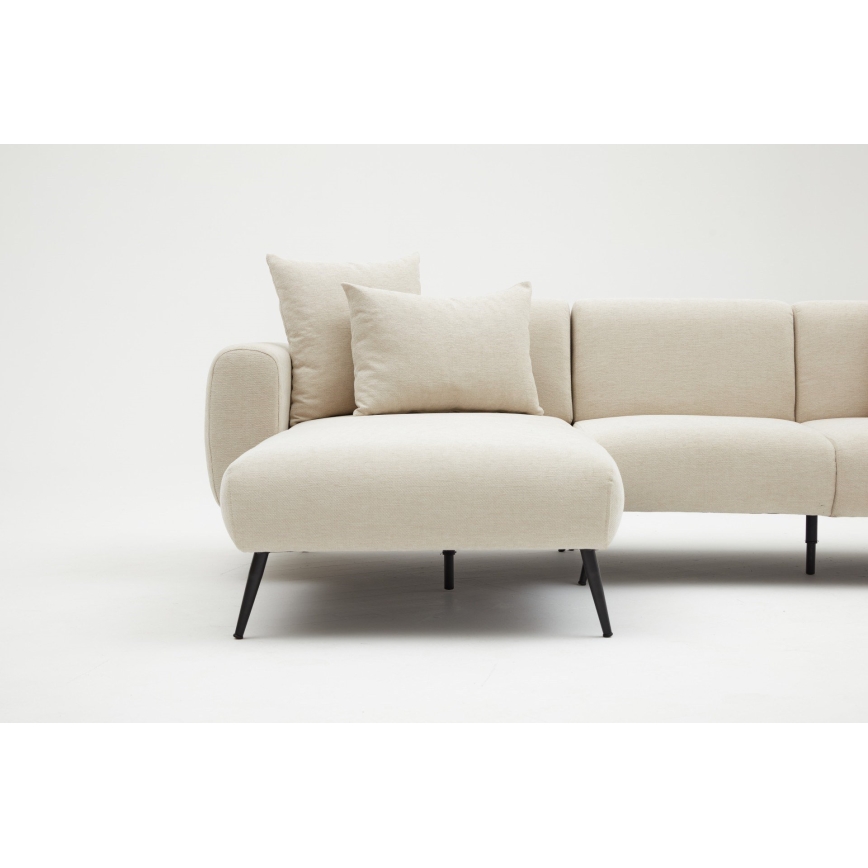Ecksofa in L-Form PISA, creme, links