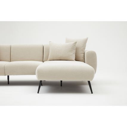 Ecksofa in L-Form PISA, cremefarben, rechts