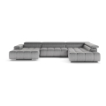 Ecksofa in U-Form TROPEA rechts, grau