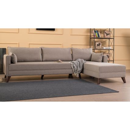 Ecksofa KORFU in L‑Form, cremefarben, rechts