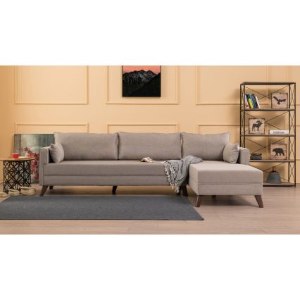 Ecksofa KORFU in L‑Form, cremefarben, rechts