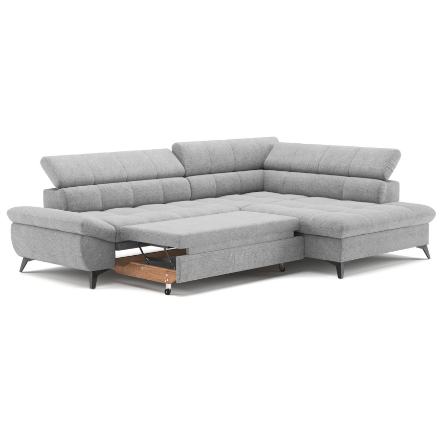 Eck-Schlafsofa MARANO in L-Form, rechts, grau