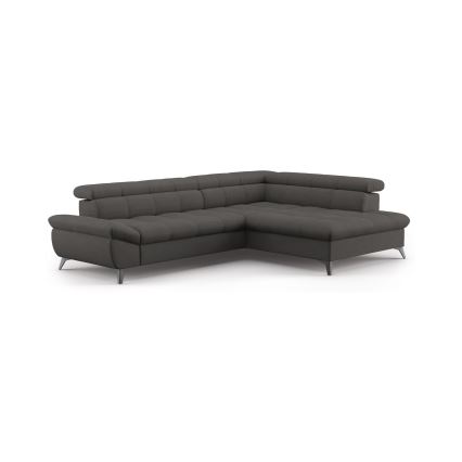Eck-Schlafsofa MARANO, L-Form, rechts, schwarz