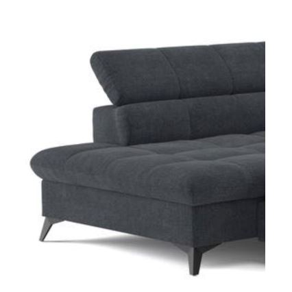 Eck-Schlafsofa MARANO, L-Form, rechts, schwarz