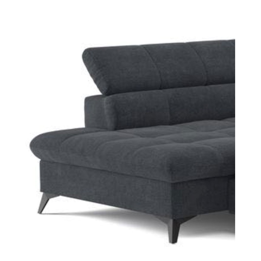 Eck-Schlafsofa MARANO, L-Form, rechts, schwarz