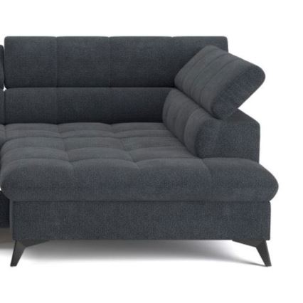 Eck-Schlafsofa MARANO, L-Form, rechts, schwarz