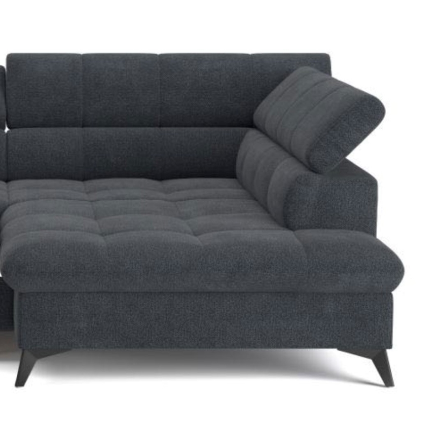 Eck-Schlafsofa MARANO, L-Form, rechts, schwarz