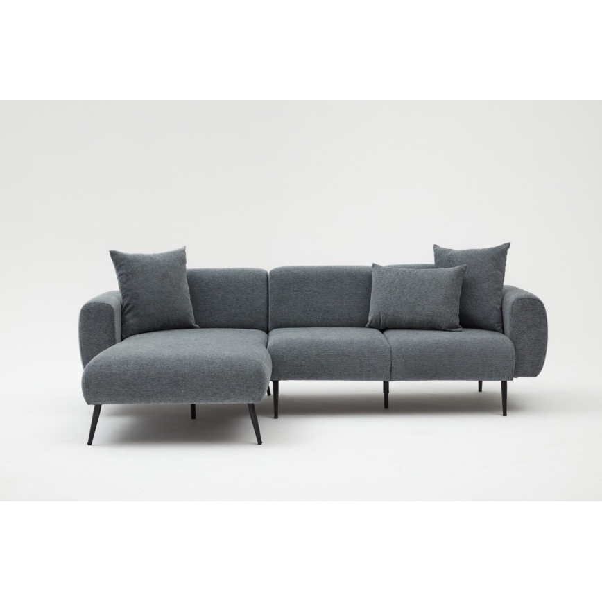 Ecksofa PISA, L-Form, grau, links