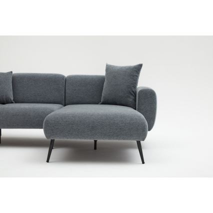 Ecksofa PISA, L‑Form, rechts, grau