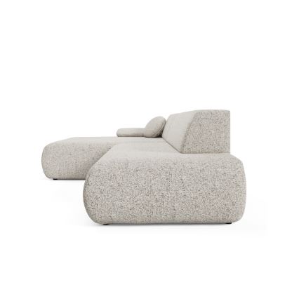 Ecksofa PRATO mit Schlaffunktion und Stauraum, L-Form, links, beige
