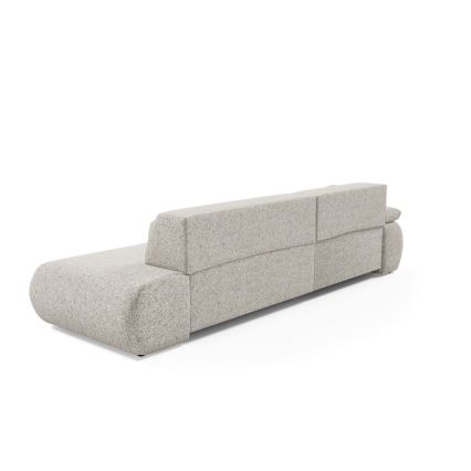 Ecksofa PRATO mit Schlaffunktion und Stauraum, L-Form, links, beige